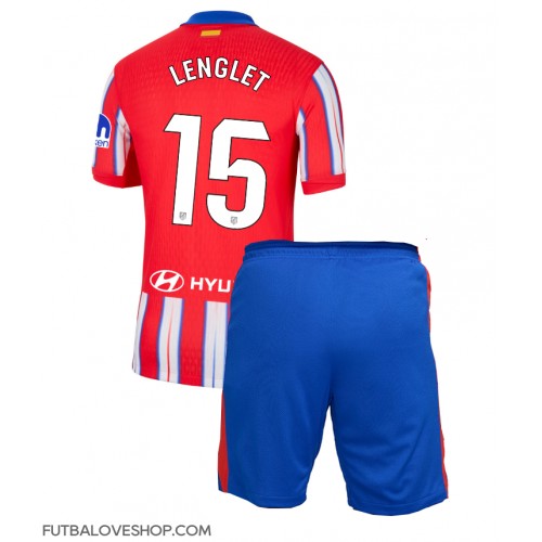 Dres Atletico Madrid Clement Lenglet #15 Domáci pre deti 2024-25 Krátky Rukáv (+ trenírky)